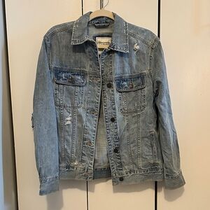 Abercrombie Oversized Distressed Denim Jacket